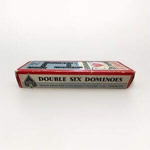 Hoyle Double Six Dominoes 1992 28 Wood Pieces Classic Tile Game
